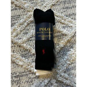 Polo Ralph Lauren Men’s 3 Pack Classic Cotton Sport Crew Socks Size 13-16 NWT